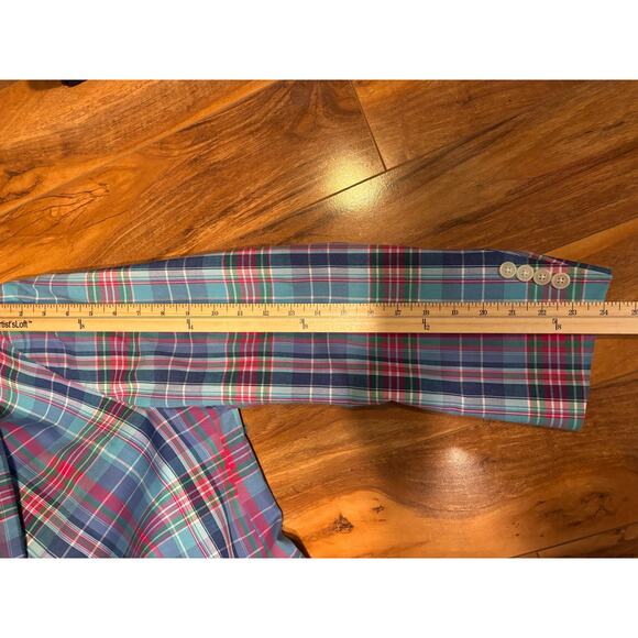 Saddlebred men’s plaid 2 button colorful blazer sport coat cotton men’s 44S - Picture 13 of 13